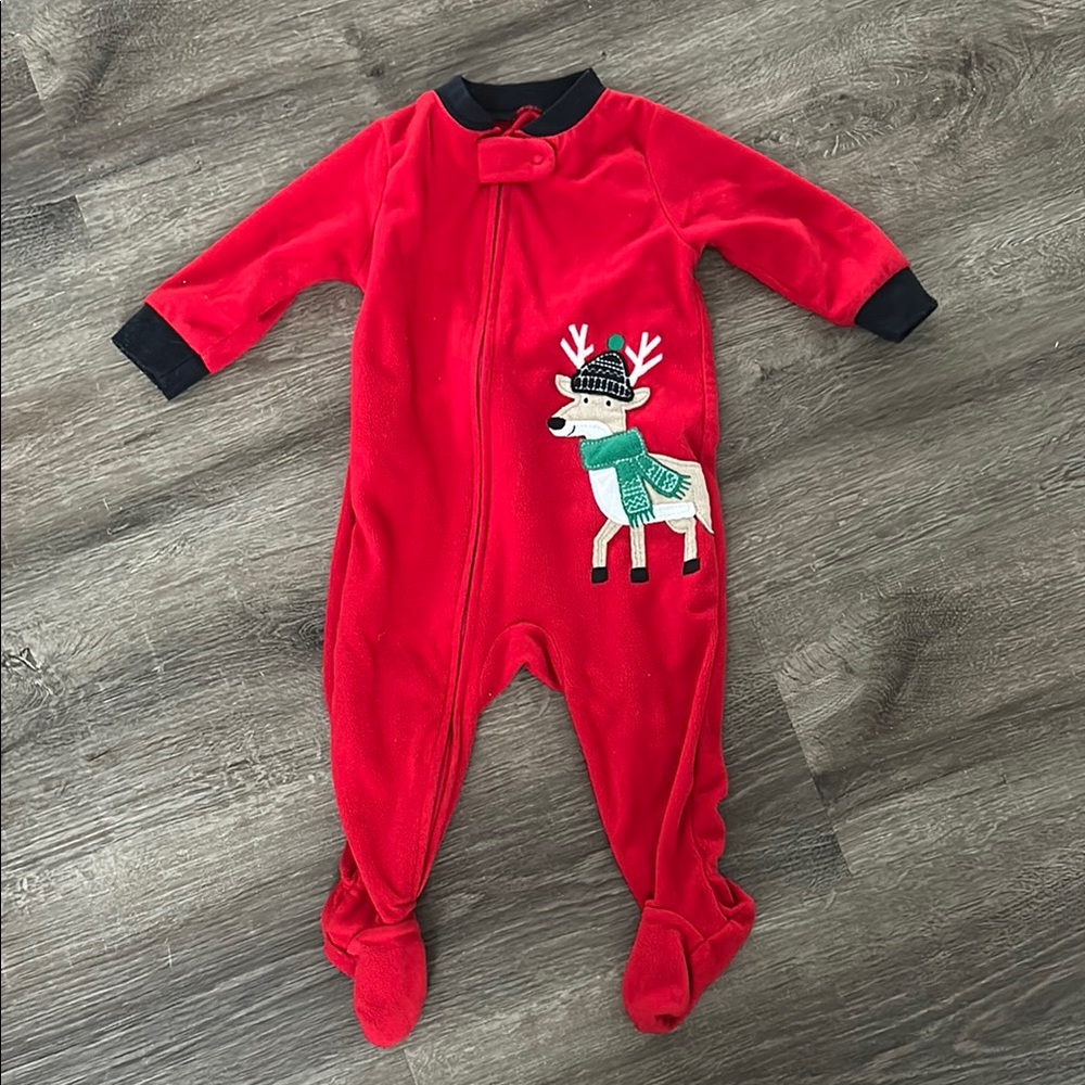 Red Reindeer Kids One Piece